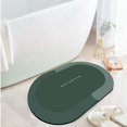 thumbnail image 4 of GROWTH TANK Super Absorbent Bathroom Rug Quick Dry Washable Diatomite Easy to Clean Bath Mat Oval Green L, 4 of 7