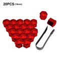 thumbnail image 4 of Xingzhi 20 Pcs/Set Écrou de Roue de Voiture Capuchon de Décoration Extérieure Remplacement Couvercle de Moyeu de Voiture Vis 17-21mm Anti-Rouille Écrous de Voiture Jantes Plaqué Rouge 19mm, 4 of 8