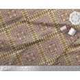 thumbnail image 3 of Soimoi Cotton Poplin Fabric Check Kilim Print Fabric by Yard 42 Inch Wide, 3 of 3