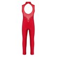 thumbnail image 2 of Jizyo Kids Girls Dance Unitard Sleeveless Full Body Jumpsuit Rhinestone Rompers One Piece Ballet Dance Leotard Burgundy 14, 2 of 6