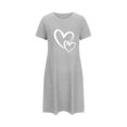 thumbnail image 4 of Rbaofujie Ensembles de Pyjama pour Femmes Robe de Nuit Courte Surdimensionnée pour Femmes Imprimée à Col Rond et Manches Courtes Robes de Nuit et Vêtements de Sommeil, 4 of 4