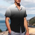 thumbnail image 4 of Pisexur Shirts for Man T Hommes Mode Décontractée Col Rabattu Imprimé Manches Courtes Chemise Boutonnée Blouse Noire,S Chemises de Golf Hommes & Chemises Hommes, 4 of 7