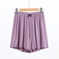 thumbnail image 1 of SDNall Short d'Été pour Femmes à Jambe Grand, Taille Haute, Sortie, à Lacets, Uni, 1 of 9