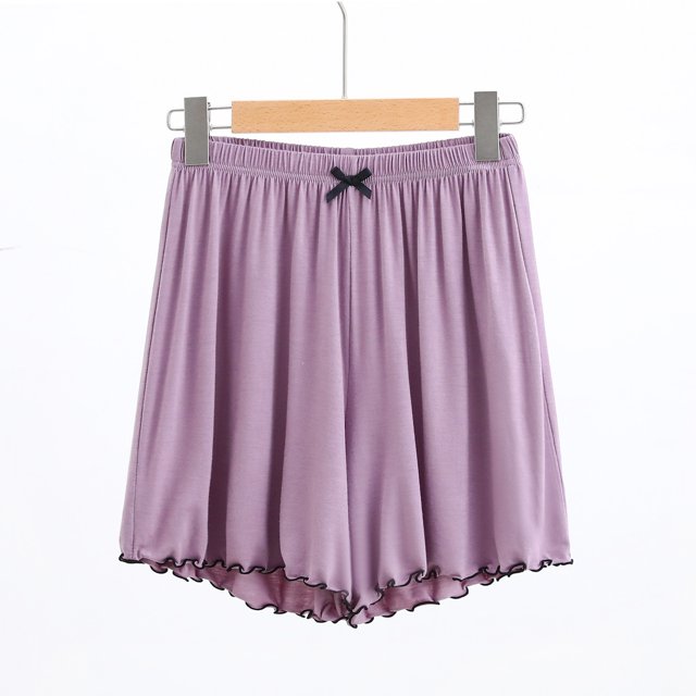 SDNall Short d'Été pour Femmes à Jambe Grand, Taille Haute, Sortie, à Lacets, Uni