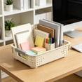 thumbnail image 1 of Kmonabie Upgraded Stackable Storage Bins with Handle, White Plastic Organizer Containers for Kitchen Pantry Bathroom Cabinet Drawer Wardrobe Organization, 1 of 6
