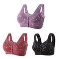 thumbnail image 1 of Bigersell Push up Sports Bras for Women 3pcs Training Bra Style R-70 Breathable Pullover Bras Pack R-70-purple, 1 of 9