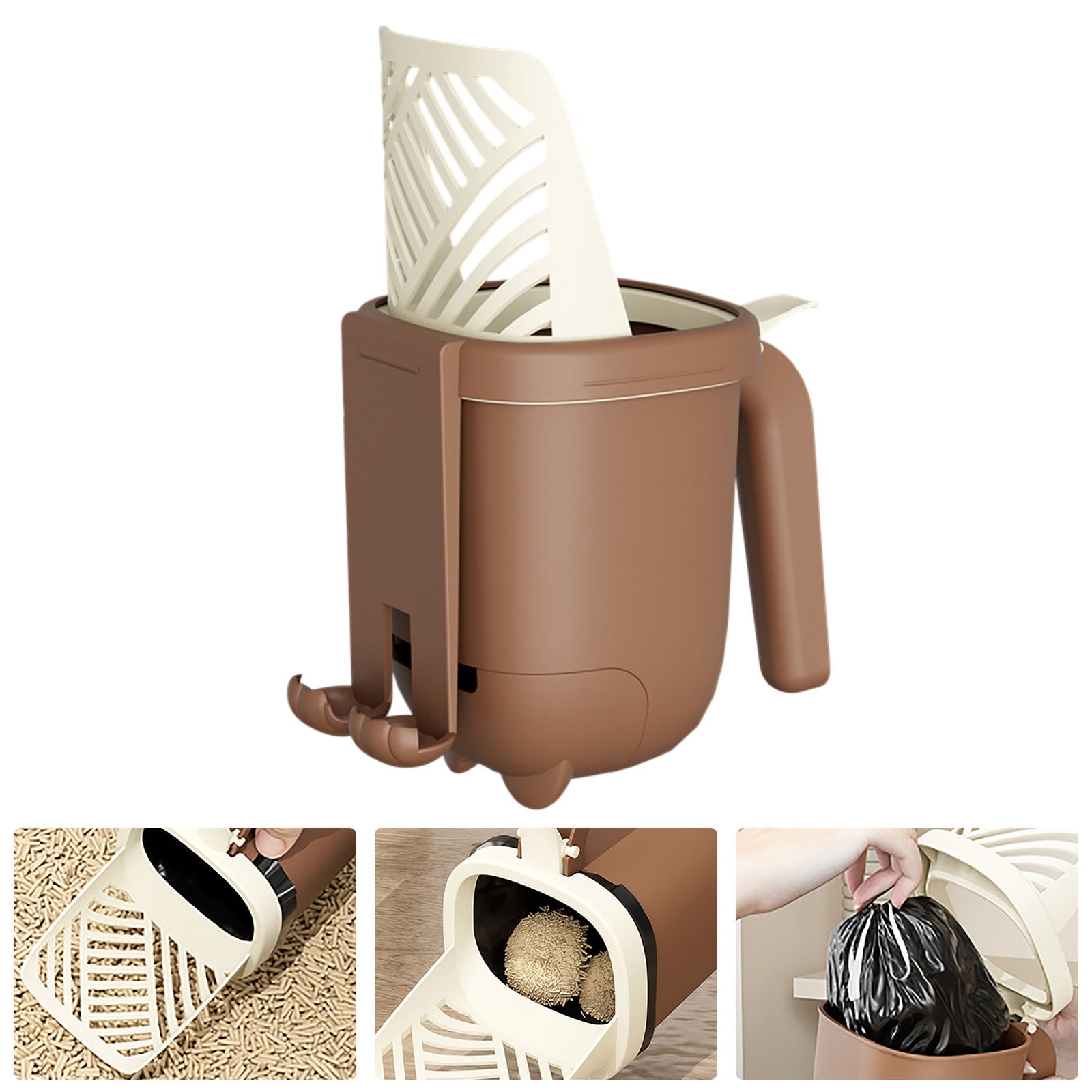 BKER Cat Litter With Storage Bucket And Sand Leakage Function Self Cleaning Portable Cat Litter