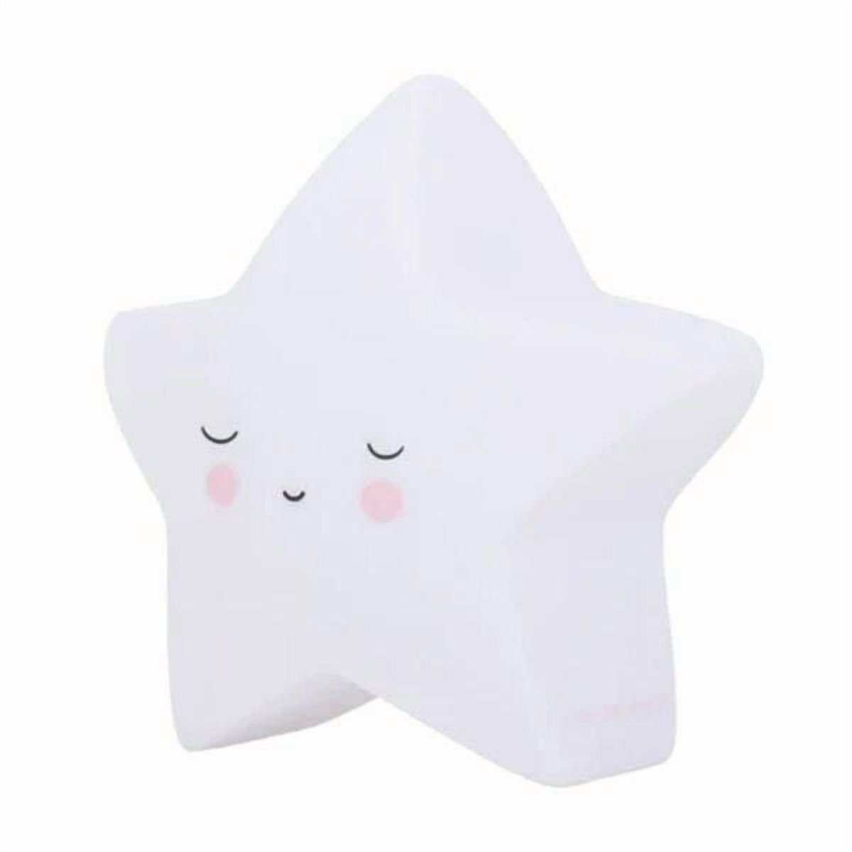 A Little Lovely Company - Veilleuse Sans Fil - Forme d'Étoile Endormie - Lumière Douce pour un Sentiment de Sécurité - Sans Fil et Portable - Parfaite pour les Chambres d'Enfants