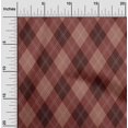 thumbnail image 2 of oneOone Cotton Silk Brown Fabric Check Sewing Material Print Fabric By The Yard 42 Inch Wide, 2 of 4