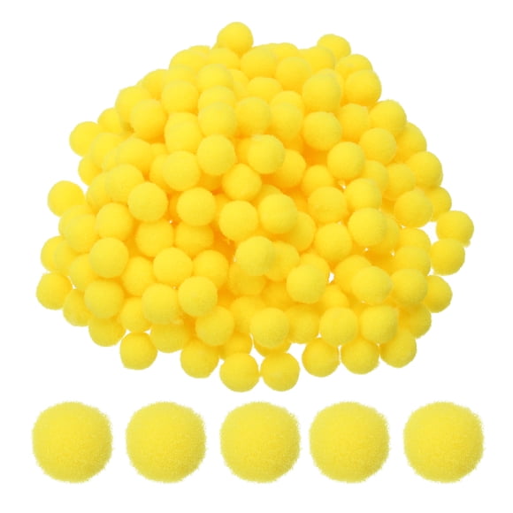 Uxcell Pompons, Petites Pompons Boules Duveteuses Pompons d'Artisanat pour Artisanat Arts Bricolage Décorations Jaune Pâle