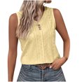 thumbnail image 1 of Timegard Womens Tank Tops Eyelet V Neck Button Slim Fitting Sleeveless Tops Casual Summer Beach Vacation, 1 of 5