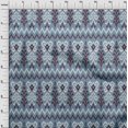 thumbnail image 3 of oneOone Viscose Jersey Fabric Chevron & Swirl Ikat Decor Fabric Printed BTY 60 Inch Wide, 3 of 5