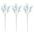 thumbnail image 2 of RYRDWP 3Pcs/Bunch Artificial Flower,Non-Fading Not Wither No Need To Water,Full SkyStar With A Fake Bouquet,Artificial Flower For Wedding Home Decoration Blue, 2 of 3