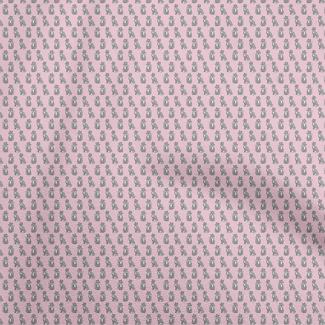 oneOone Rayon Light Pink Fabric Animal Craft Projects Decor Fabric Printed By The Yard 56 Inch Wide