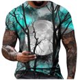 thumbnail image 2 of Styesk T-Shirts pour Homme Décontractés Mode Col Rond Chandail Imprimé T-Shirt Manches Courtes Hauts, 2 of 5