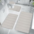 thumbnail image 4 of Yhmxh Bathroom Rugs Memory Foam Bath Mat 4 Set Bathroom Rugs For 4 Pcs Toilet Mats Universal Soft Comfortable Water Absorption Non-Slip Thick Machine Washable Easier To Dry Dark Living Room Rug, 4 of 7