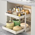 thumbnail image 4 of Expandable Pull Out Cabinet Organizer, 2 Tier Pull Out Kitchen Storage With Slide Out Drawers, Adjustable Cabinet Pull Out Shelves for Kitchen Pantry Bathroom Cabinet, 4 of 5