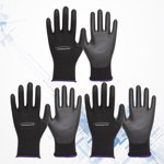 SASABAXI 3Pairs Gants de protection noirs Gants avec confort et dextérité pour les tâches d'assemblage
