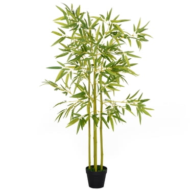 Outsunny Arbre de Bambou Artificiel de 4 Pieds Plante Factice Décoration Intérieure