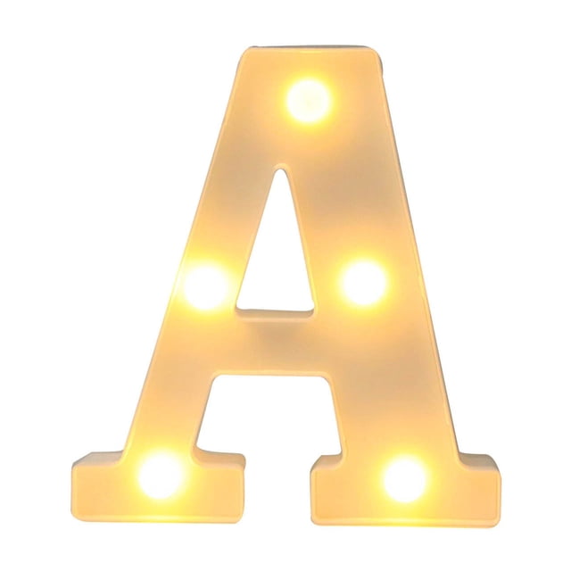 Light Up Letters Led Bar Lights & Signs Alphabet Led Letter Lights Up White Plastic Letters, Hanging On A-M& White Led Lights