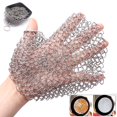 thumbnail image 3 of Square Stainless Steel Cast Iron Skillet Cleaner with Hanging Ring Practical Efficient Chainmail Cleaning Scrubber Kitchen Accessories, 3 of 10