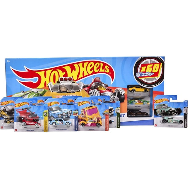 Hot Wheels 60-Pack 1:64 Scale Die-Cast Toy Cars & Trucks (Styles