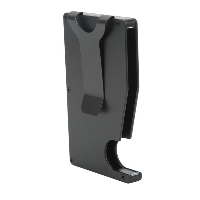 Aluminum Alloy Card Holder, Antimagnetic Anti Lost Card Case Wallet Shielding Function For Shopping Black,Grey