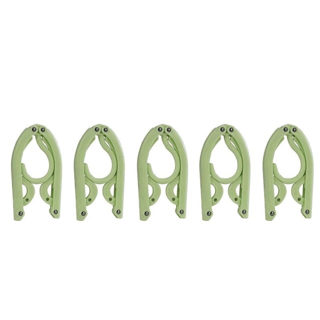 Qaailabf Travel Folding Clothes Hangers 5pc, Portable Retractable Drying Rack, Space Saving, Non-Slip, for Travel, Camping, Home, Foldable Design Extends to 15.7 Inches