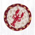 thumbnail image 1 of 5 x 5 in. Jute Round Lobster Printed Coaster, 1 of 1