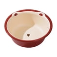 thumbnail image 1 of SLYNSHome Bassin de Lavage Accessoires de Salle de Bain Rond Bassin de Lavage en Plastique Robuste Bassin de Lavage Ours Mignon - Rouge, 1 of 7