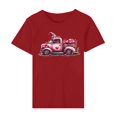 thumbnail image 5 of Meichang T-Shirts Cœur d'Amour pour Femmes Valentines Day T-Shirts Bonbons Cœur T-Shirts Graphiques Hauts Fêtes Manches Courtes Hauts Col Rond Coupe Ample T-Shirts Tendance Chemises, 5 of 5