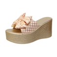 thumbnail image 1 of CHGBMOK Womens Sandals Summer New Solid Color Retro Thick Bottom Open Toe Beach Slippers,Sizes 36-43, 1 of 6