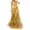 Yellow, variant on Womens Floral Maxi Dress Tie Straps V Neck Backless Tulles a Line Beach Summer Travel Dresses Green S