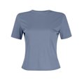 thumbnail image 4 of BVOFAR Hauts Côtelés d'Été pour Femmes 2025 Col Rond Manches Courtes T-Shirts Décontractés Confortables Coupe Ajustée, 4 of 5