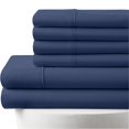 thumbnail image 1 of 6-PC RV King Egyptian 1000-TC Cotton Sheet Set - 18" Deep Pockets with 1 Fitted Sheet, 1 Oversized Flat Sheet 4 Pillowcases - Mediterranean Blue, 1 of 7