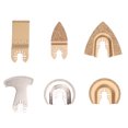 thumbnail image 3 of Oscillating Saw Blade Set, 6PCS  Cemented Carbide Mixed Multitool Saw Blade Electrophoretic Coating Wear Resistance  For Concrete, 3 of 8