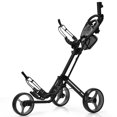 thumbnail image 1 of Goplus Folding 3 Wheels Golf Push Cart W/Brake Scoreboard Adjustable Handle Grey, 1 of 10