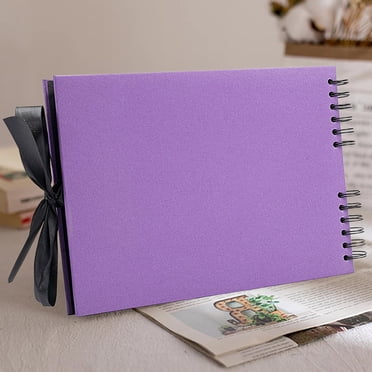 EGNMCR Scrapbook New Coil Bow Ribbon Circlip Flip Page DIY Photo Album Manual Album multicolour Scrapbook