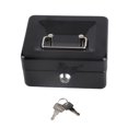 thumbnail image 2 of 6in Mini Portable Cash Box Cash Box, Safe Box Steel Lockable Security Money Safe Box with Key Lock Home Office Use, 2 of 7