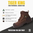 thumbnail image 2 of Tiger King Waterproof Niagara Men’s 6” Premium CSA Approved Safety Boots, Composite Toe, Slip, Heat and Puncture Resistant with Hazard Protection, 2 of 7