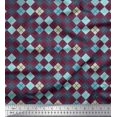 thumbnail image 1 of Soimoi Rayon Fabric Argyle Check Decor Fabric Printed Yard 42 Inch Wide, 1 of 3