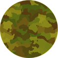 thumbnail image 1 of Ahgly Company Machine Washable Indoor Round Transitional Dark Yellow Green Area Rugs, 6' Round, 1 of 7