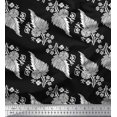 thumbnail image 1 of Soimoi Poly Georgette Fabric Leaves & Floral Block Fabric Prints by Yard 42 Inch Wide, 1 of 3