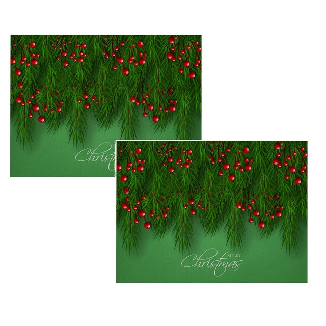Oleegame 2 Pcs Napperons de Noël Rustiques Vintage Lavables
