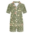 thumbnail image 4 of Jamicy Pyjama d'Halloween pour Femmes, Mode Décontractée, Imprimé, Haut à Manches Courtes avec Col à Revers et Short, Ample et Confortable, Ensemble de Pyjama pour la Maison, 4 of 4