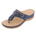 thumbnail image 2 of LSLJS Women Summer Slip-On Wedges Beach Open Toe Breathable Sandals Embroidery Shoes, Women's Slippers, 2 of 9