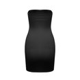 thumbnail image 4 of EGNMCR Robes de Fête pour Femmes Femmes Printemps et Été Couleur Unie Col Droit Moulant Passe-Partout Robe de Boîte de Nuit, 4 of 4