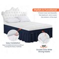 thumbnail image 3 of SGI Bedding 10 Inch Wrap Around Bed Skirt | Microfiber Bed Skirt | Fade Resistant, Wrinkle Free, Anti-static, Decorative, Extra Storage Space, Clutter-Free | Olympic Queen, Navy Blue, 3 of 6