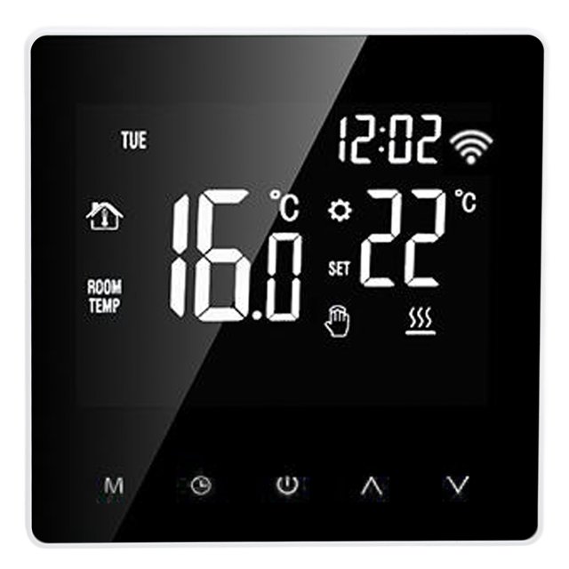 Temperature Controller, Thermostat High Accuracy Accurate Temperature For Home For Bedroom For Living Room White Background Orange Button,White Background White Button,Orange