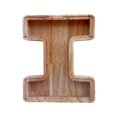 thumbnail image 2 of LSLJS Tirelire en Bois en Forme de Lettre Anglaise en Verre Transparent, Tirelire, 2 of 6
